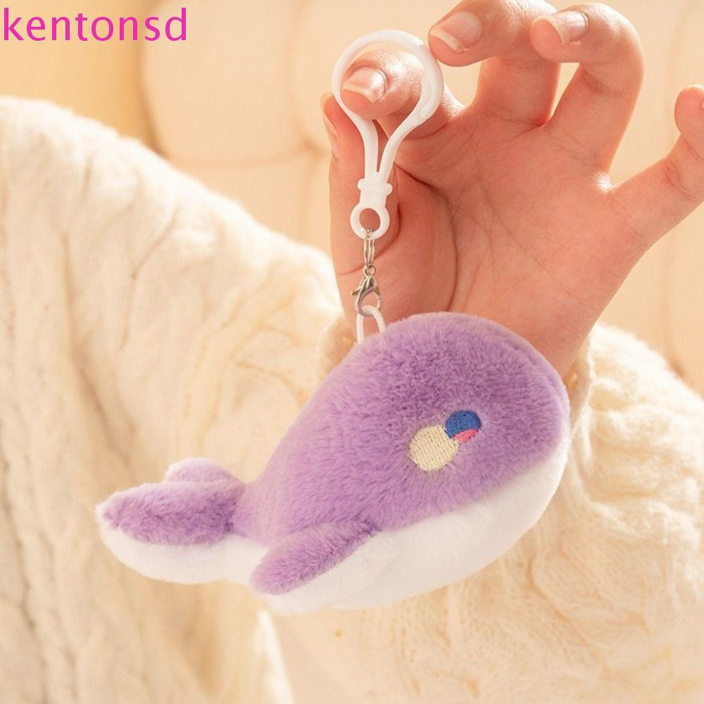 KENTONSD Baleia Boneca De Pelúcia , Saco Encantos Decoração Pingente Bonito Anel De Metal Chaveiro