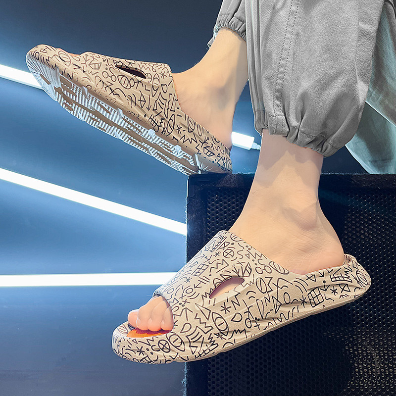 Chinelos estilo masculino verão exterior usar antiderrapante resistente ao desgaste novo estilo sandálias adolescentes i