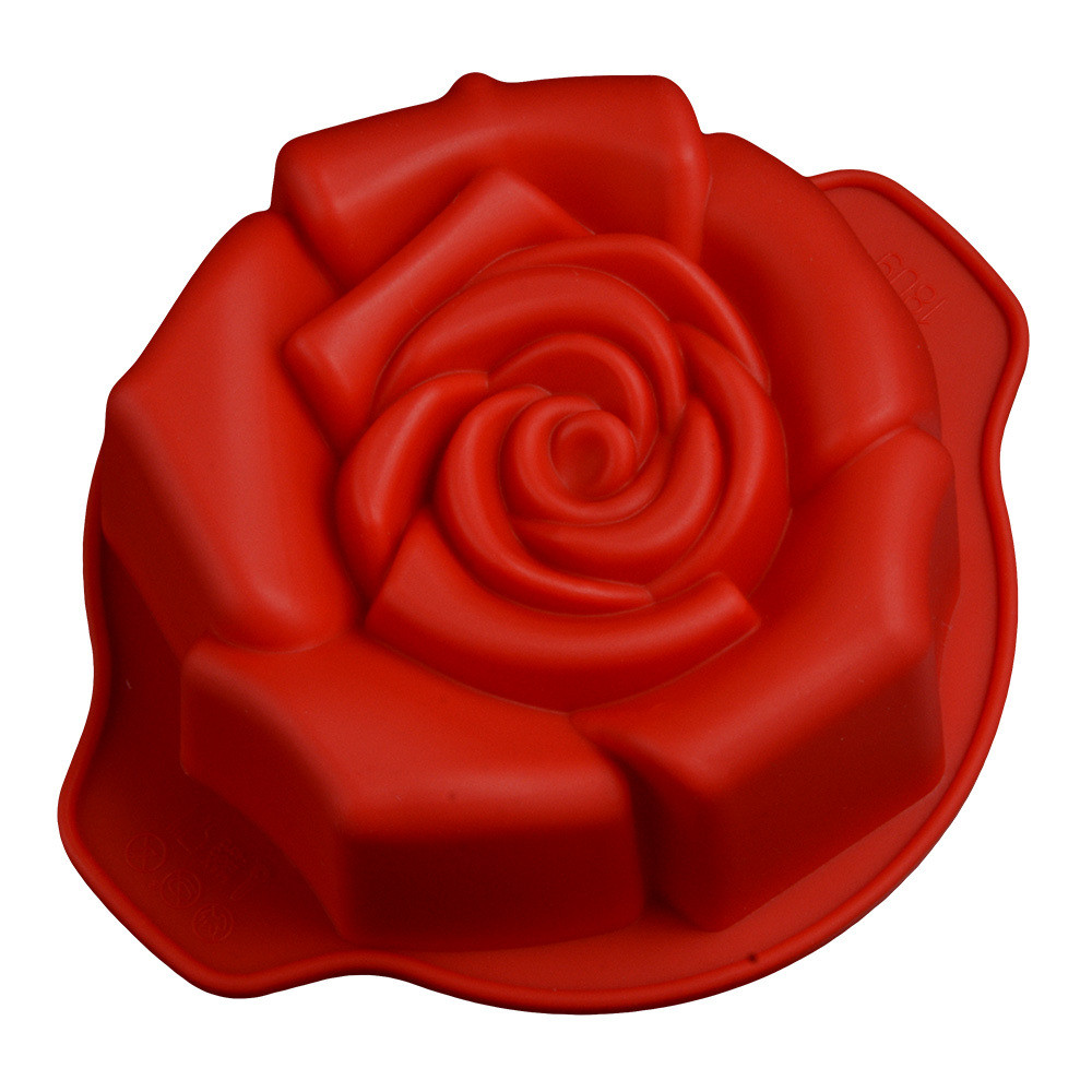 Molde de Silicone Rosa 3D – Forma para Bolo, Sabonete, Vela e Artesanato DIY