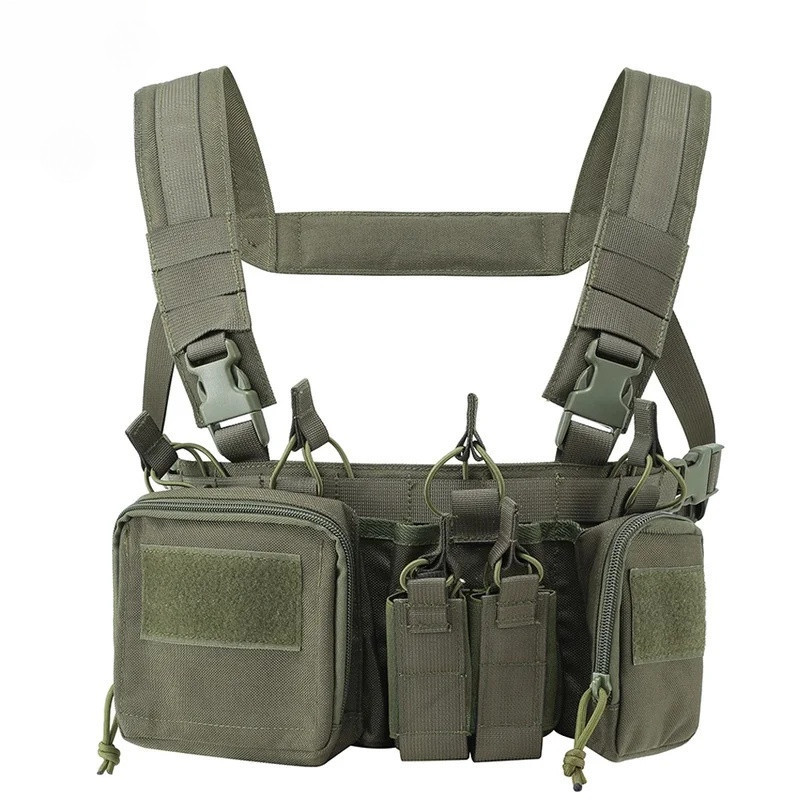 CS Match Wargame Chest Rig Colete Tático Pacote Revista Bolsa Coldre Sistema Molle Cintura Homens Nylon Caça