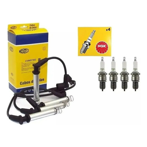 Kit Cabo + Jogo De Velas Originais Meriva 1.8 8v Econo Flex