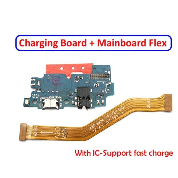 Flex Sub Placa Mãe Main Lcd +Placa Conector De Carga Usb Compatível   A20 Sm-a205 Turbo