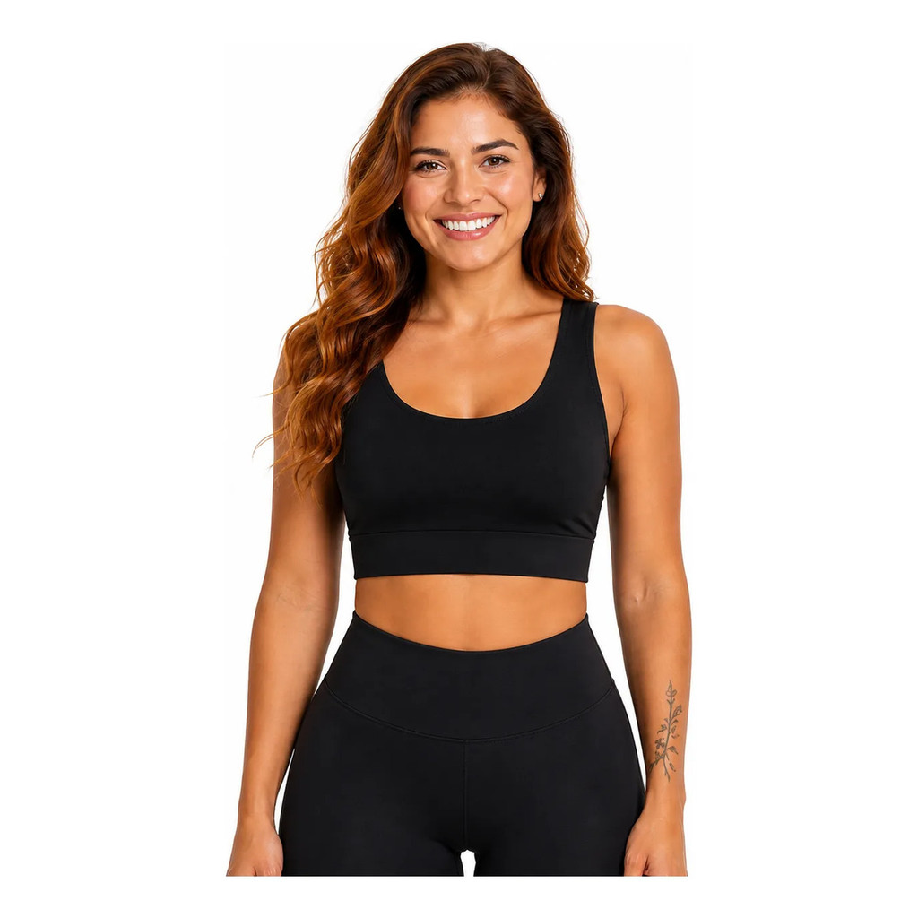 Kit 3 Tops Cropped Casual Forro Duplo Microfibra Feminino — imagem 2 de 2