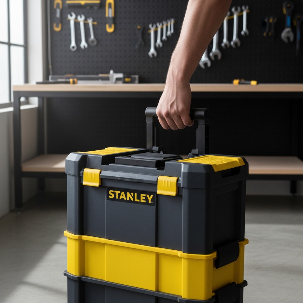 Caixa de Ferramentas com Rodas Stanley 3 em 1 STST18631 Móvel com Bandeja