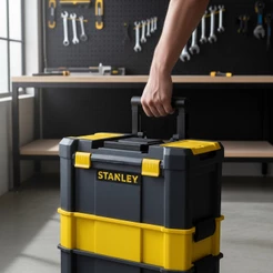 Caixa de Ferramentas com Rodas Stanley 3 em 1 STST18631 Móvel com Bandeja