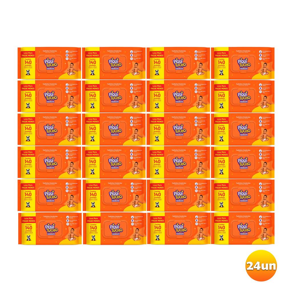 Kit 24x Lencos Umedecidos Piquitucho Hidrate 140 Unidades