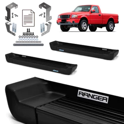 Estribo Prime Ranger 1998/2012 Cabine Simples Preto