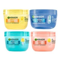KIT C/4 HIDRATANTE FACIAL GARNIER SKIN HIALURÔNICO + ANTIMANCHAS + ANTISSINAIS + ANTIACNE 85G