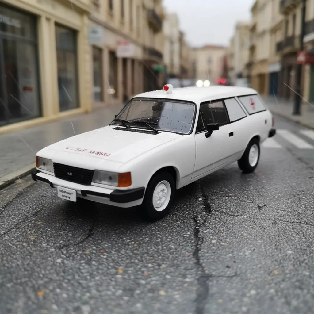 Miniatura Chevrolet Opala Caravan Ambulância 1:43 Ixo Branco