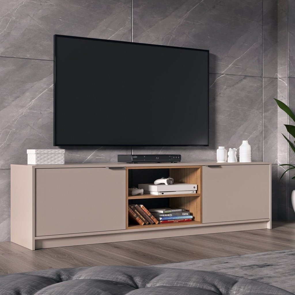 Rack para TV até 60 Polegadas 180cm Cinza Fumê/Montana Fumê/Montana
