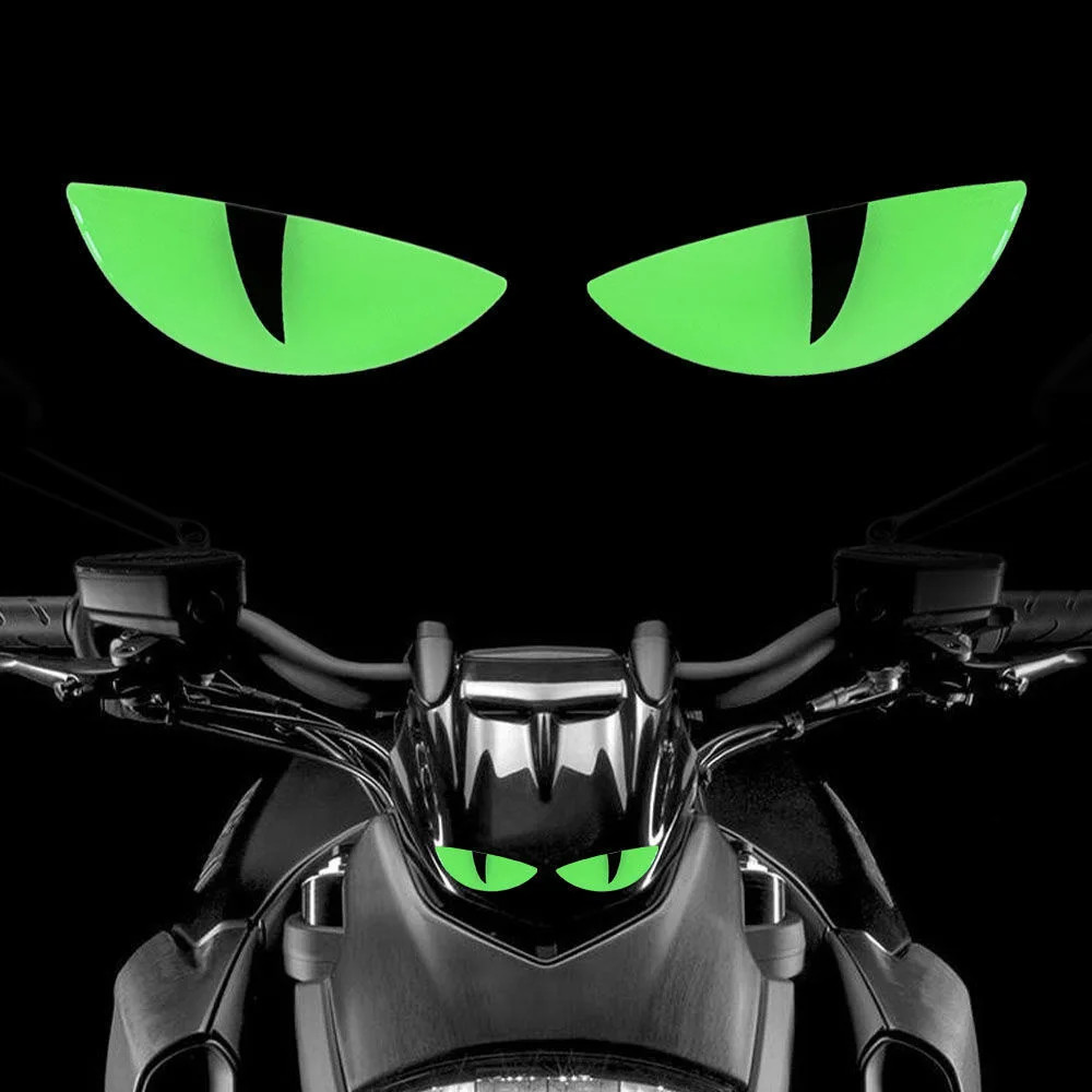 3D Luminoso Vinil Motocicleta Adesivo Reflexivo Olhos Bonitos Scooter Pára-Brisa Decalque Acessórios Para Honda Yamaha S