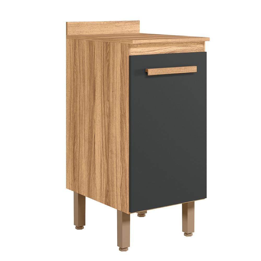 Balcão Cozinha Intenza 40cm 1 Porta Freijó/Chumbo - Nicioli