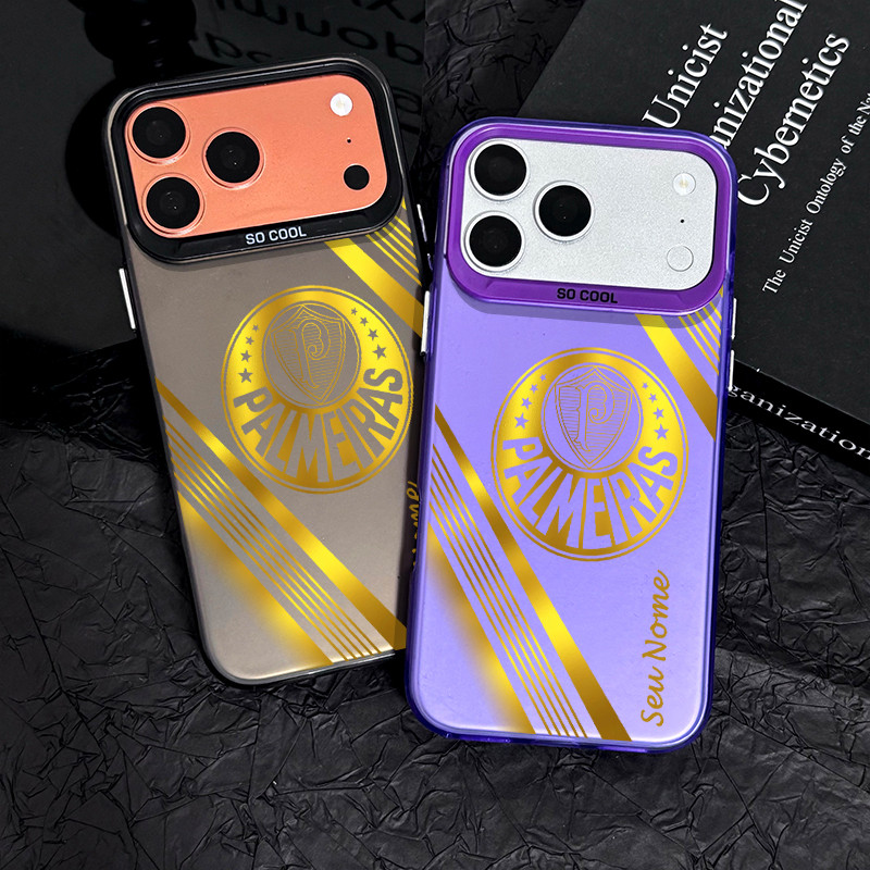 Capa personalizada para iPhone 11 12 pro 13 14 15 16 17 pro max 14 15 16 plus case de celula do palmeiras