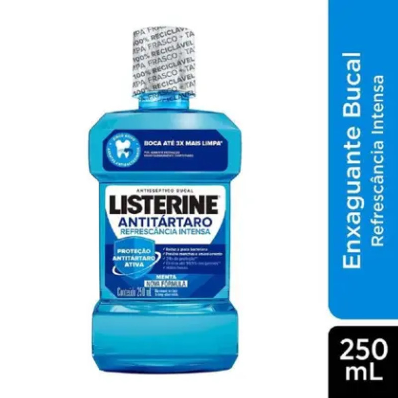 Enxaguante Bucal Listerine Antitártaro Refrescância Intensa 250ml l - Vencimento 10/2027