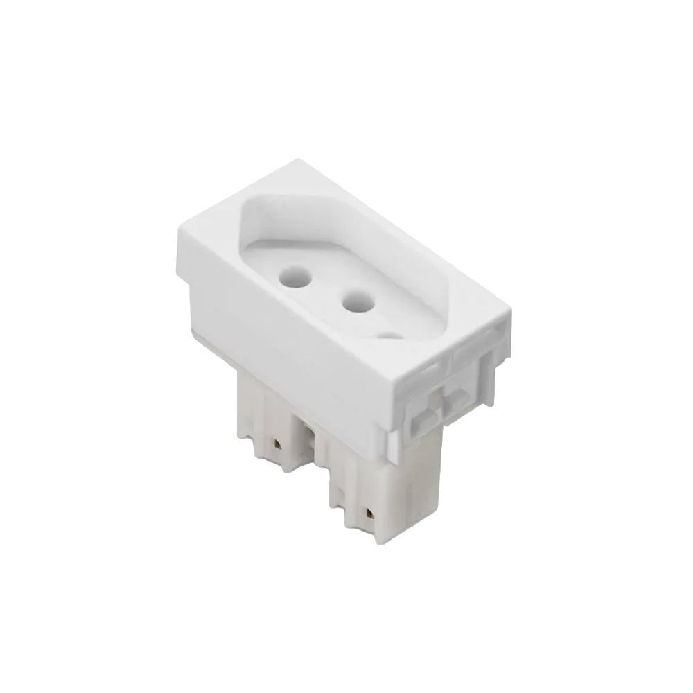 Tomada Módulo Steck Stella 2P+T 20A 250V Branco