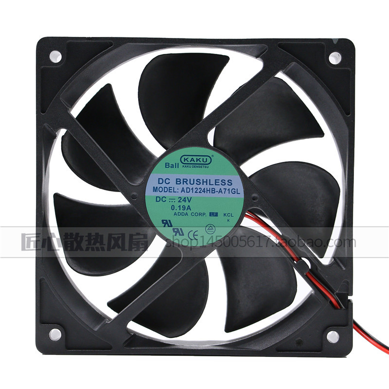 Ventilador de resfriamento de chassi KAKU Kagu AD1224HB-A71GL 24V 0.19A 12025 12CM Original
