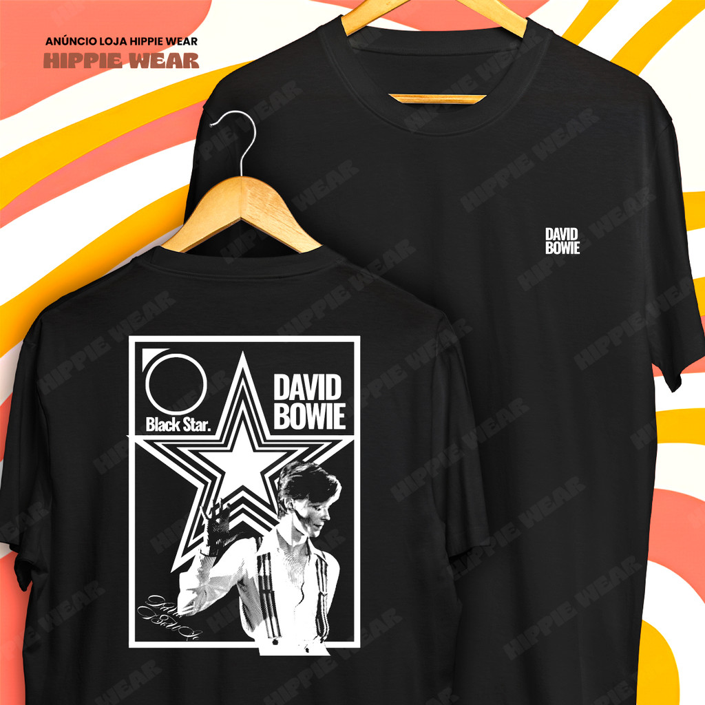 Camiseta David Bowie 1972 World Tour Ziggy Stardust Blusa Camisa 100% Algodão