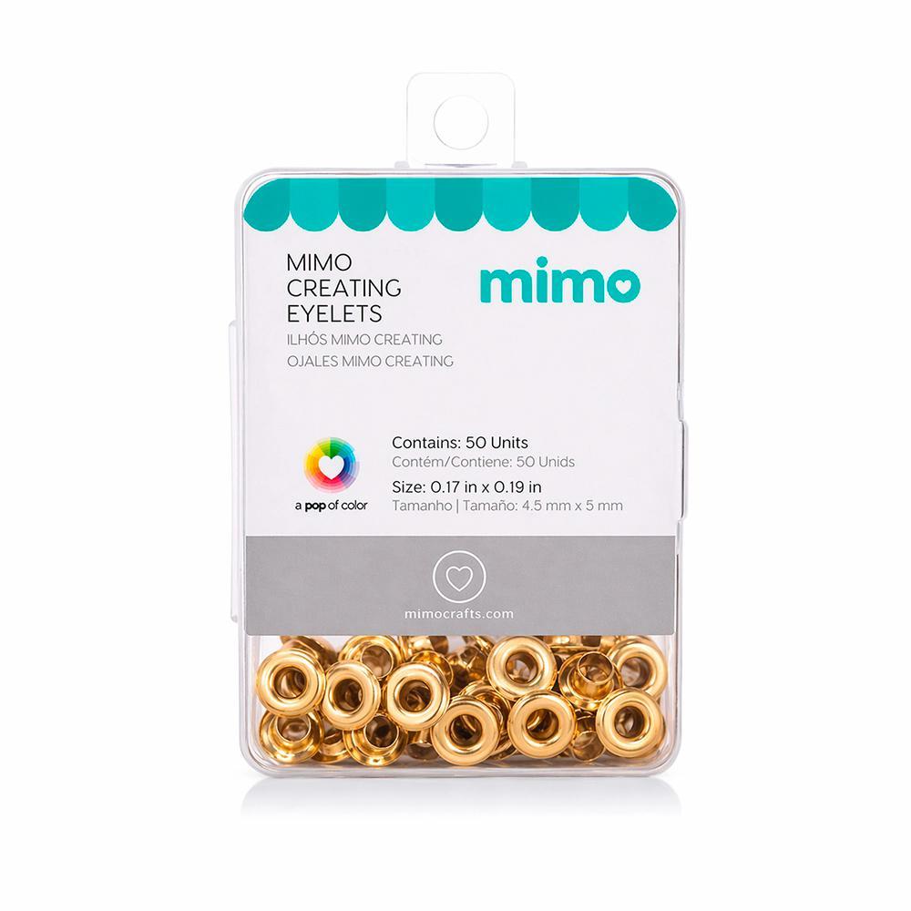 Ilhós Mimo Creating - Redondo - Dourado - 5 mm - 50 Unids