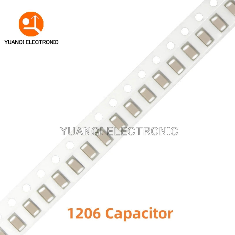 100pcs 1206 SMD chip Capacitor Cerâmico Multicamadas 0.5pF-100uF 10pF 100pF 1nF 10nF 15nF 100nF 0.1uF 1uF 2.2uF 4.7uF 10