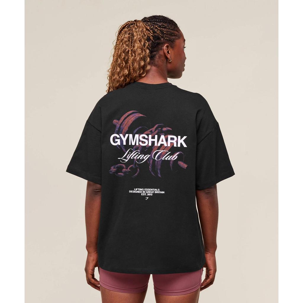 GYM Haltere Série Padrão Impresso Masculino E Feminino Casual Esportes Fitness Manga Curta 100 % Algodão Premium Camiset