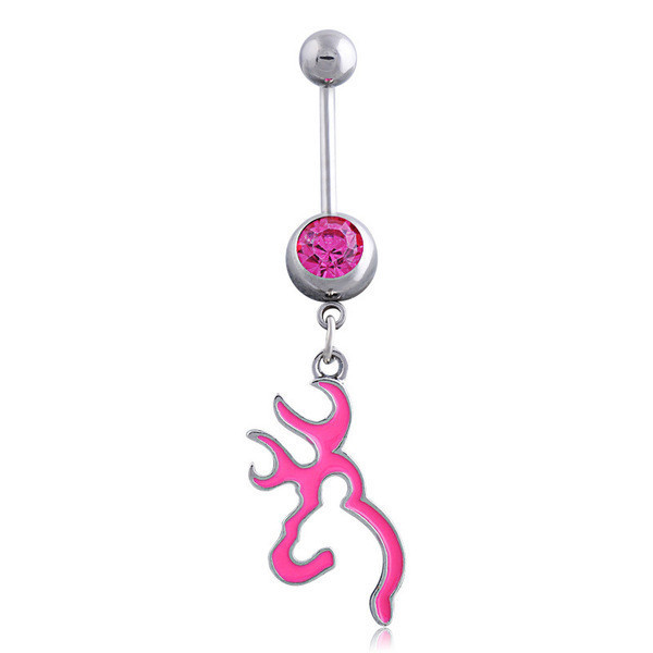 piercing umbigo bijuterias femininas ✩Anel de umbigo de punção Chama Anel de botão de gotejamento de óleo Umbigo Prego M