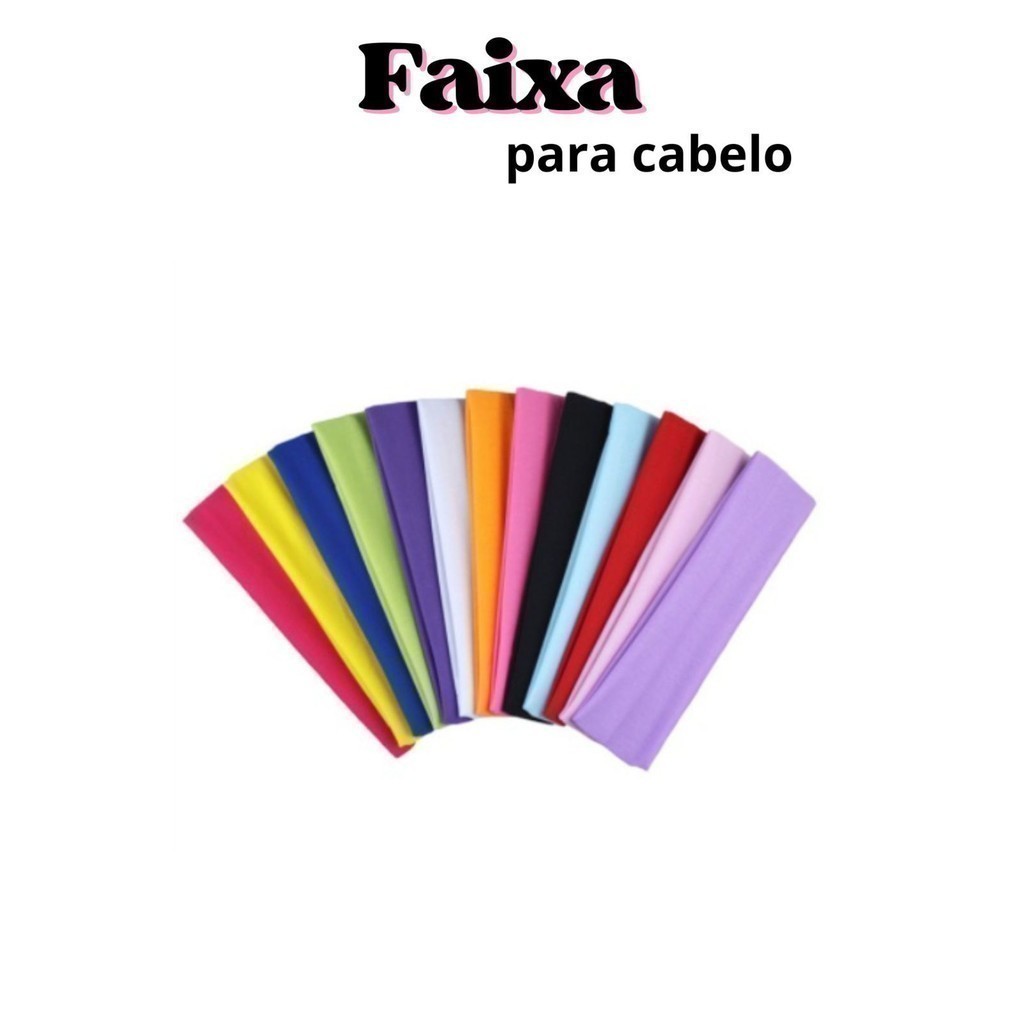Faixa de Cabelo Esporte Malha Elástica Tiara Esportiva Fitness Yoga Academia Praia