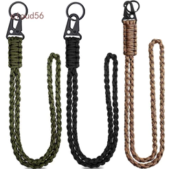 BH Heavy Duty Paracord Cordão Chaveiro 7 Núcleo Pescoço Para Colar Ao Ar Livre Trançado Com Clipe De Metal