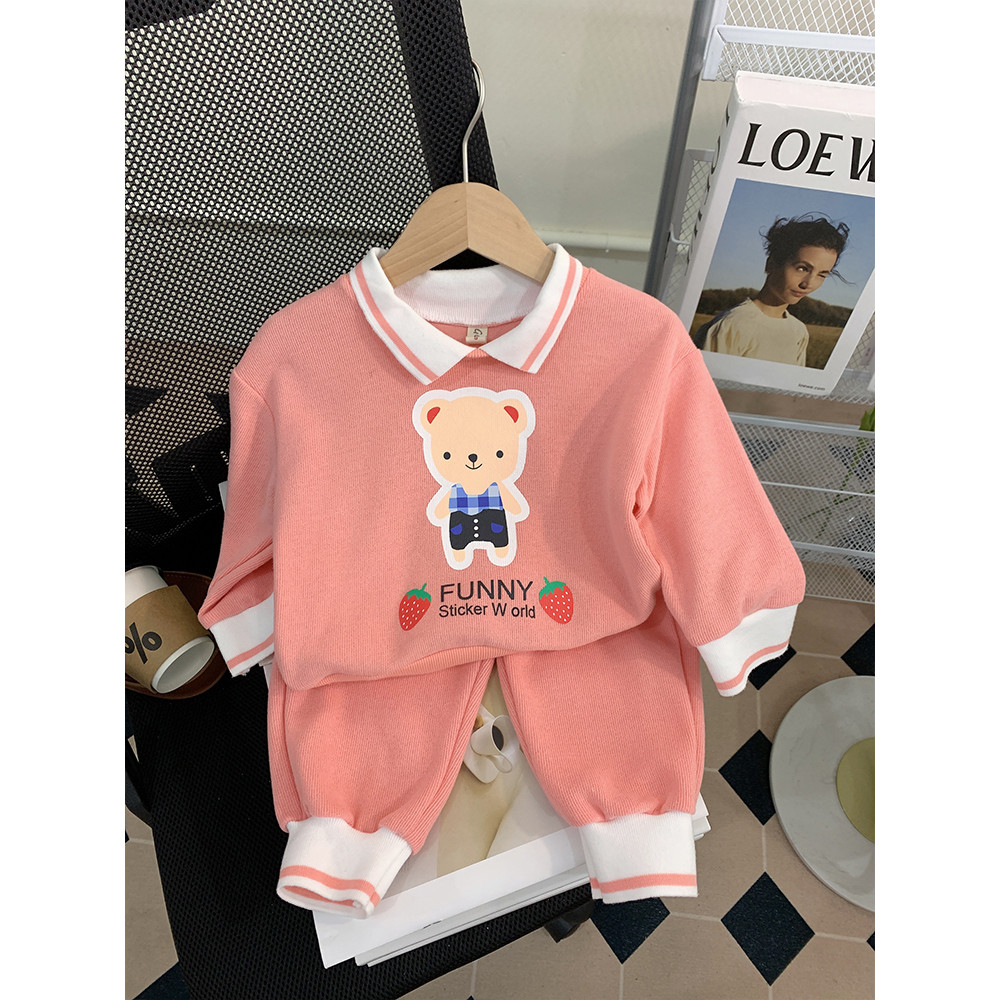 Meninas moletom terno primavera outono 2026 novo estilo moda roupas infantis roupas da menina do bebê de duas peças