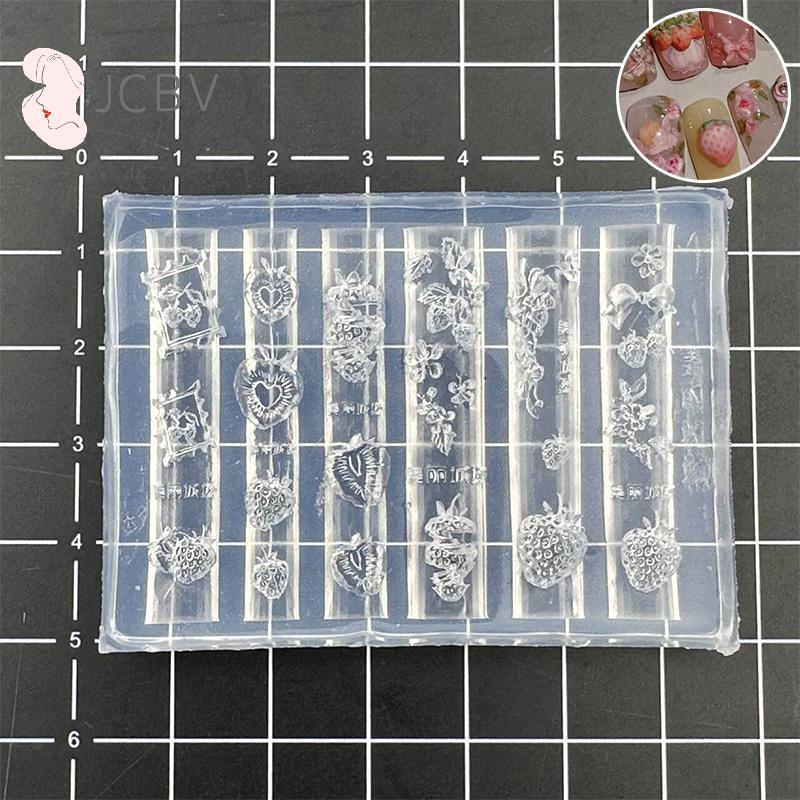 [JCBV] Molde De Silicone Para Unhas Em Formato De Flor Rosa Decorações De Salão De Beleza Design DIY Ferramenta De Manic