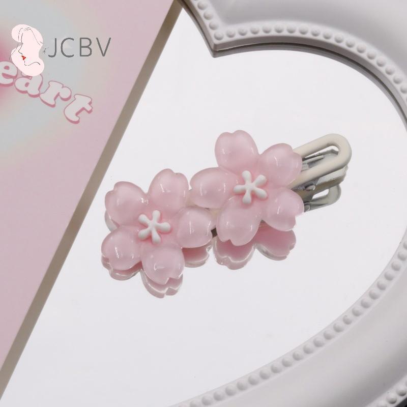 [JCBV] Anime Card Captor Sakura Bonito Rosa Cremoso Flor Bb Grampo De Cabelo Lateral Menina Headwear Doce Grampos Orname