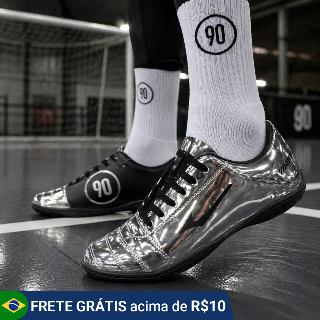 Chuteira Futsal MARRA 90 Masculina Leve Confortável Antiderrapante Resistente Quadra