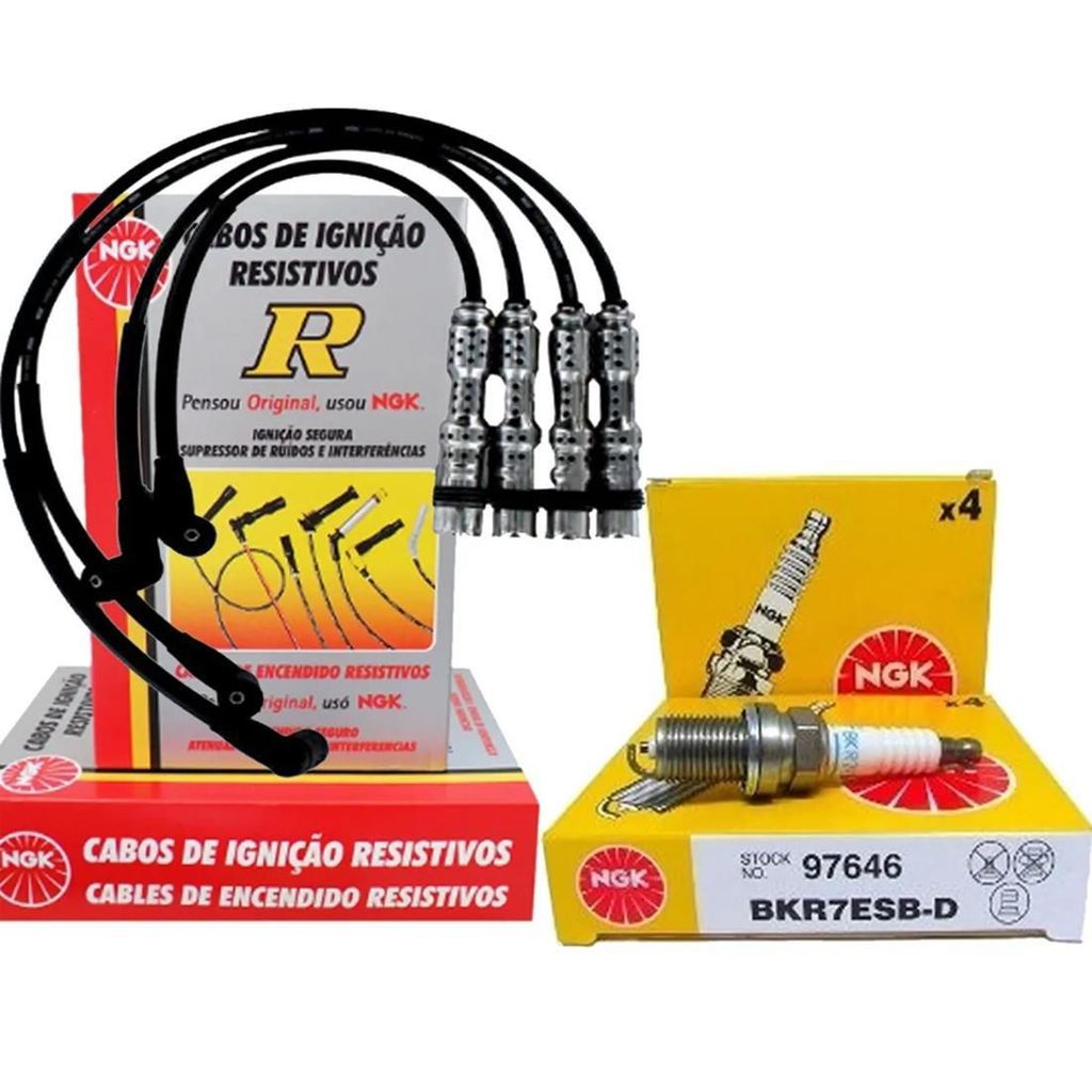 Jogo Cabo e Velas Voyage  Gol Golf Polo Kombi Fox  Flex BKR7ESB STV25