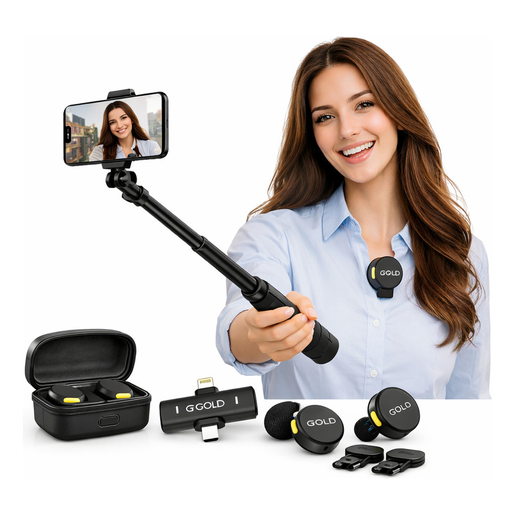 1.7m Tripé Com Obturador Bluetooth Preenchimento + Microfone