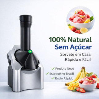 Sorveteira Elétrica 110V Sorvete Natural Caseiro Vegano Cremoso Fácil com Frutas