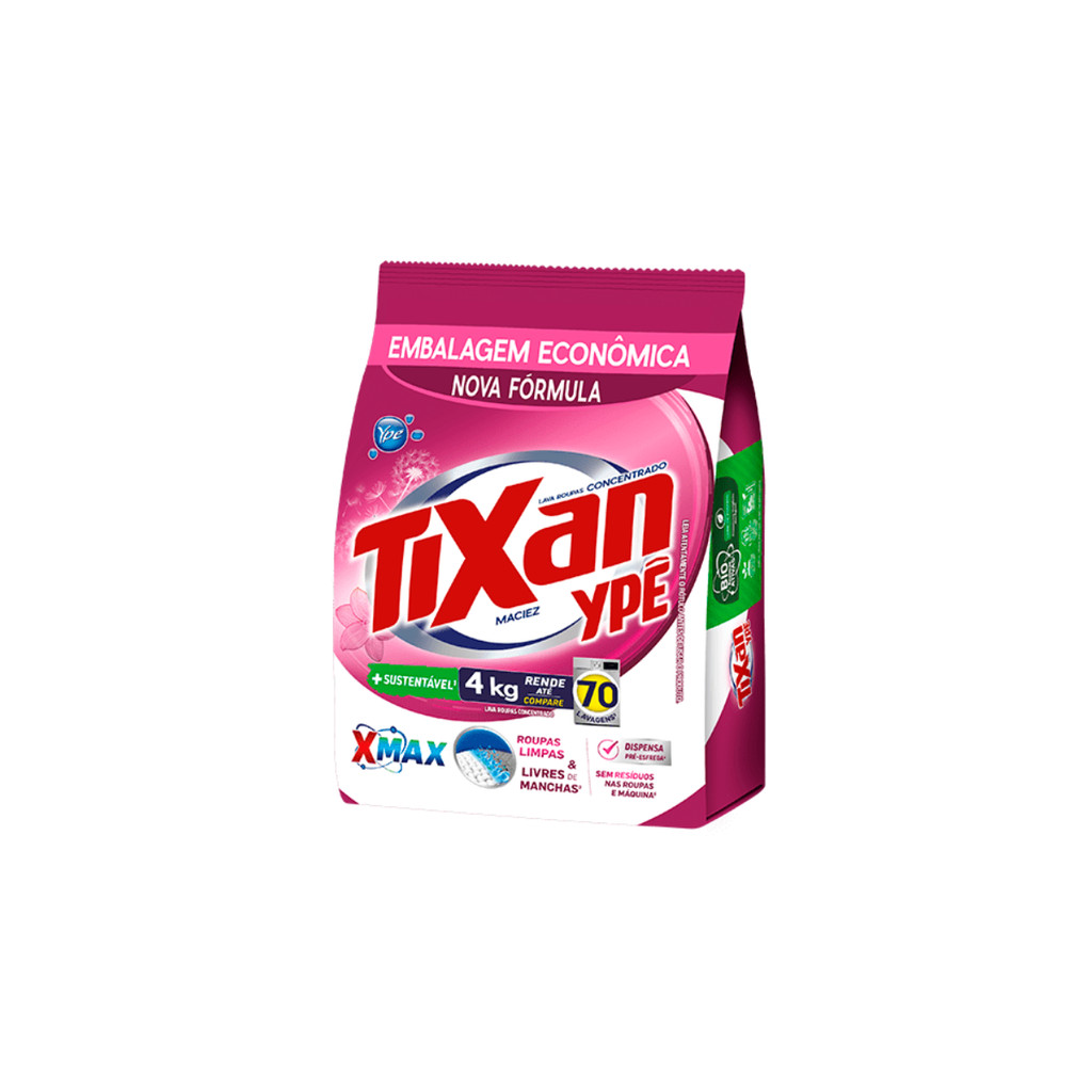 Lava Roupas em Pó Maciez 4kg Tixan Ypê