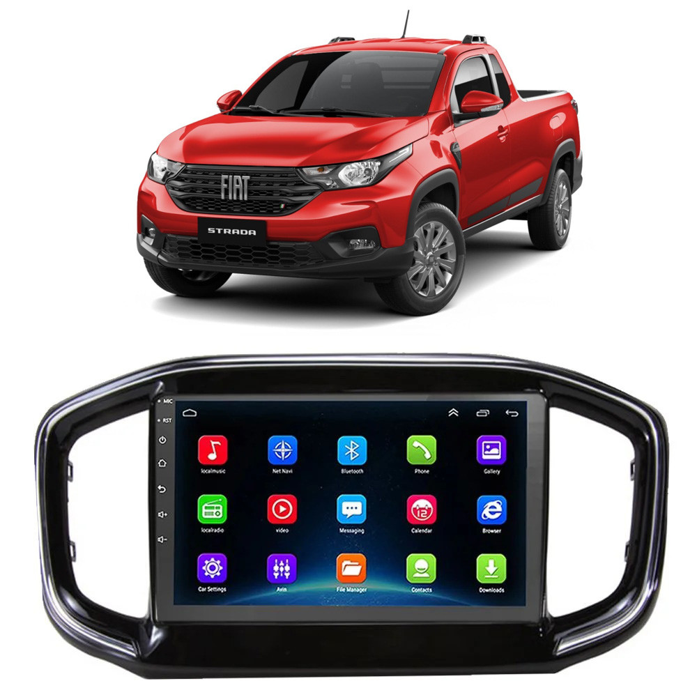 Kit Multimidia Strada 2020 a 2027 Free Ranch Ultra OctaCore 2.5Ghz 4/64GB 9 Pol Android Carplay - Roadstar 920BR