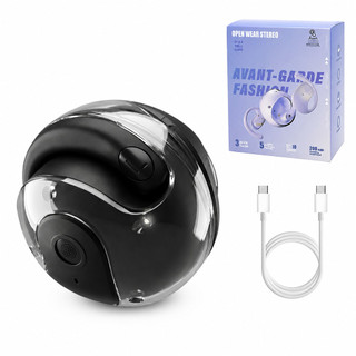 Fone Bluetooth Sem Fio TWS Open Ear com Estojo Compacto Microfone HD Conexão Rápida