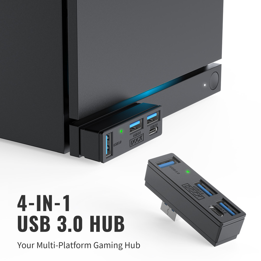 Hub USB 3.0 4 Em 1 Com Porta Tipo C , Velocidade De Dados De 5 Gbps Para Máquina A Vapor , PS5 , PC , Laptop , Plug and 