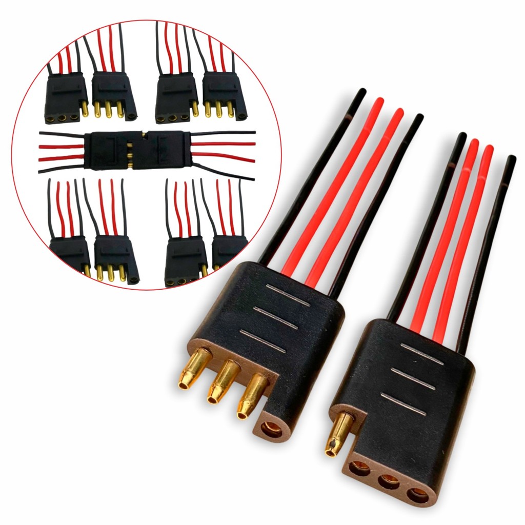Kit 10 Conector 4 Vias Technoise Plug Tomada Cabo 1,5 Mm Anti Erro Macho e Fêmea Reforçado