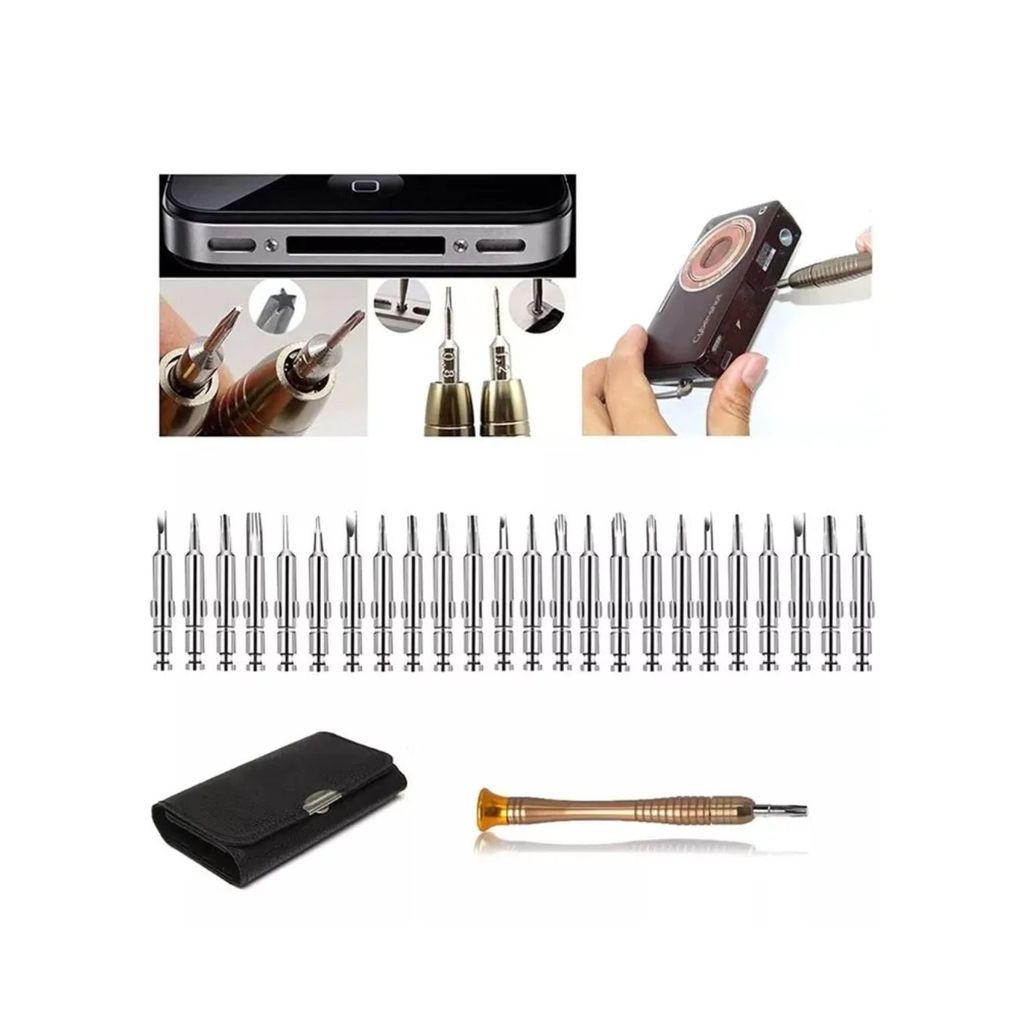 Estojo Chaves de Precisão 24 em 1 Magnético com Case – Kit Ferramentas para Celular, Notebook, Relógio e Eletrônicos