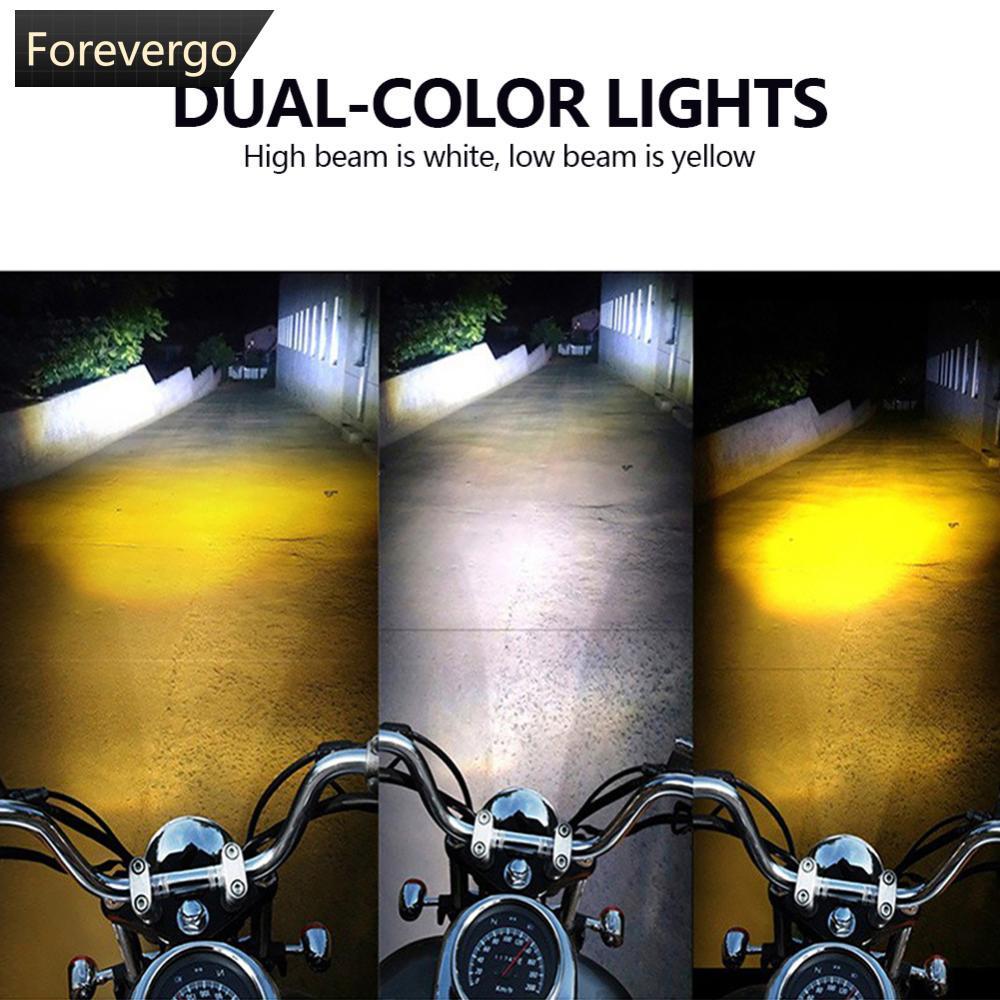FOREVERGO Universal 2/3/4/5/6 LED Luz Auxiliar Para Motocicleta Feixe De Ponto De Inundação Rua Off-Road Com Branca/Amar