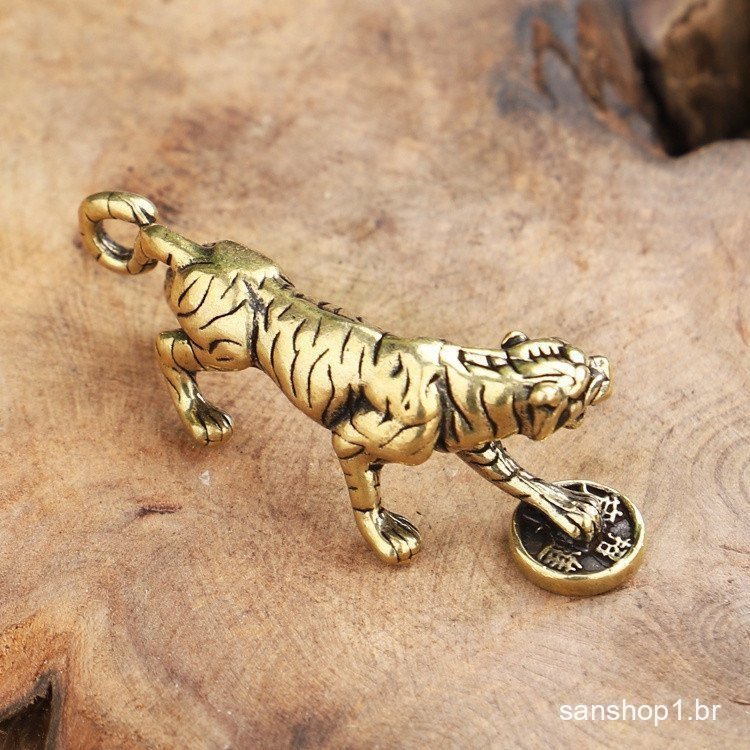 Adequado para Mesa de Jantar Vintage/Decoração de Casa Estátua de Latão/Tigre de Bronze/Animal/Estátua/Modelo em Miniatu