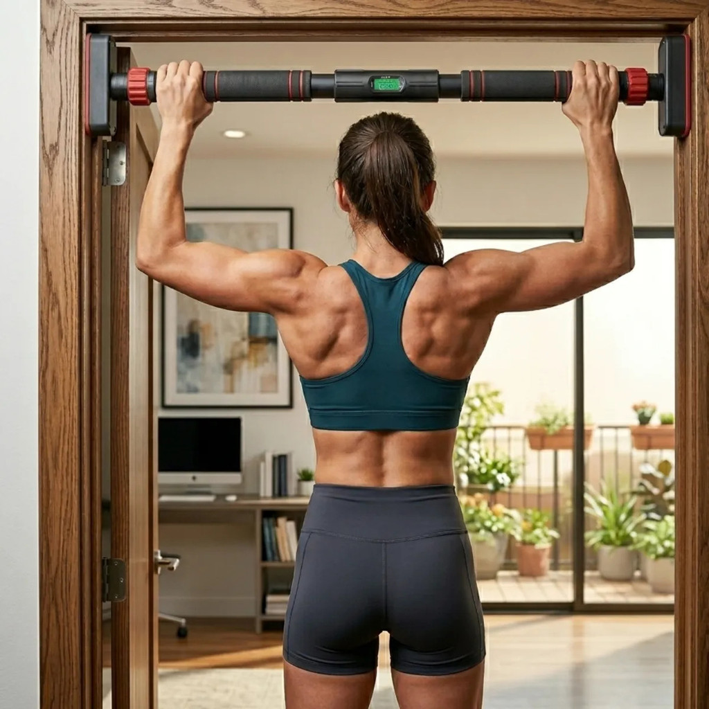 Barra de Porta Ajustável para Musculação, Flexão e Barra Fixa