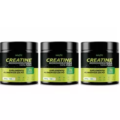 Kit 3x Creatina Monohidratada Pote Com 300g Wefit