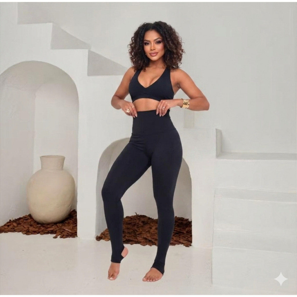 Calça Pezinho Flanelada Inverno Calça Legging Peluciada Com Pezinho