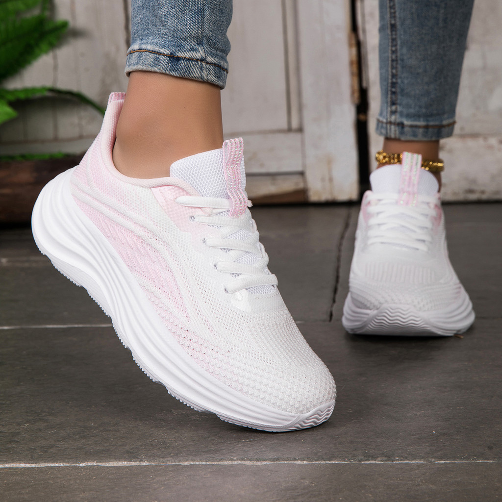 Sapatos femininos de verão sapatos esportivos femininos malha respirável All-Match sapatos casuais leve sola macia tênis