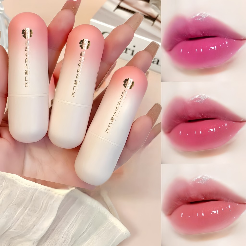 Batom que muda de cor para crianças, batom que muda de temperatura para meninas, pétala dedicada, gelatina, mudança de c