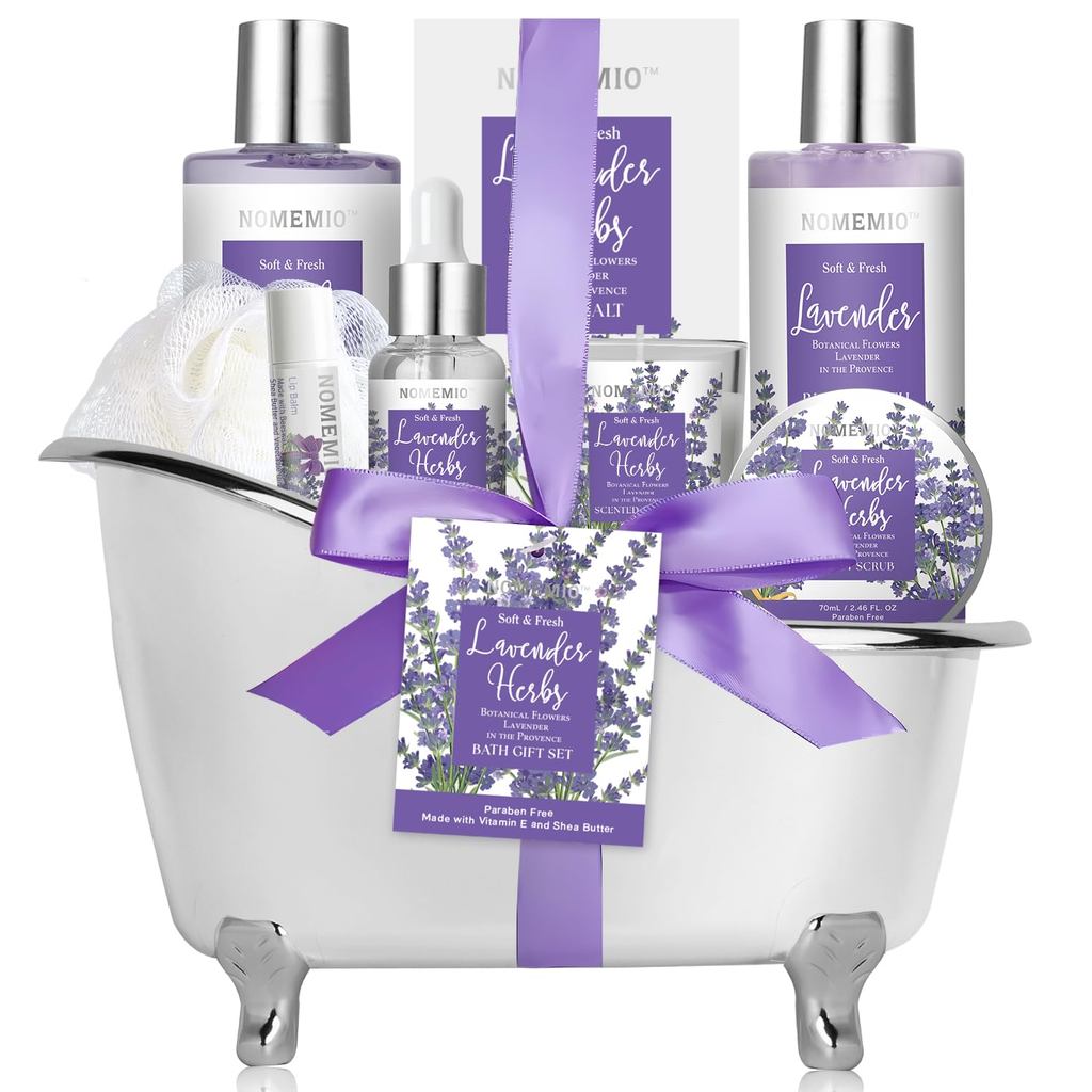 Presente de Dia dos Namorados para Mulheres, Cesta de Presentes de Spa para Mulheres, Conjunto de 8 Peças de Kit de Spa