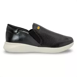 Tênis Usaflex Feminino Slip On em Couro Casual UD03007