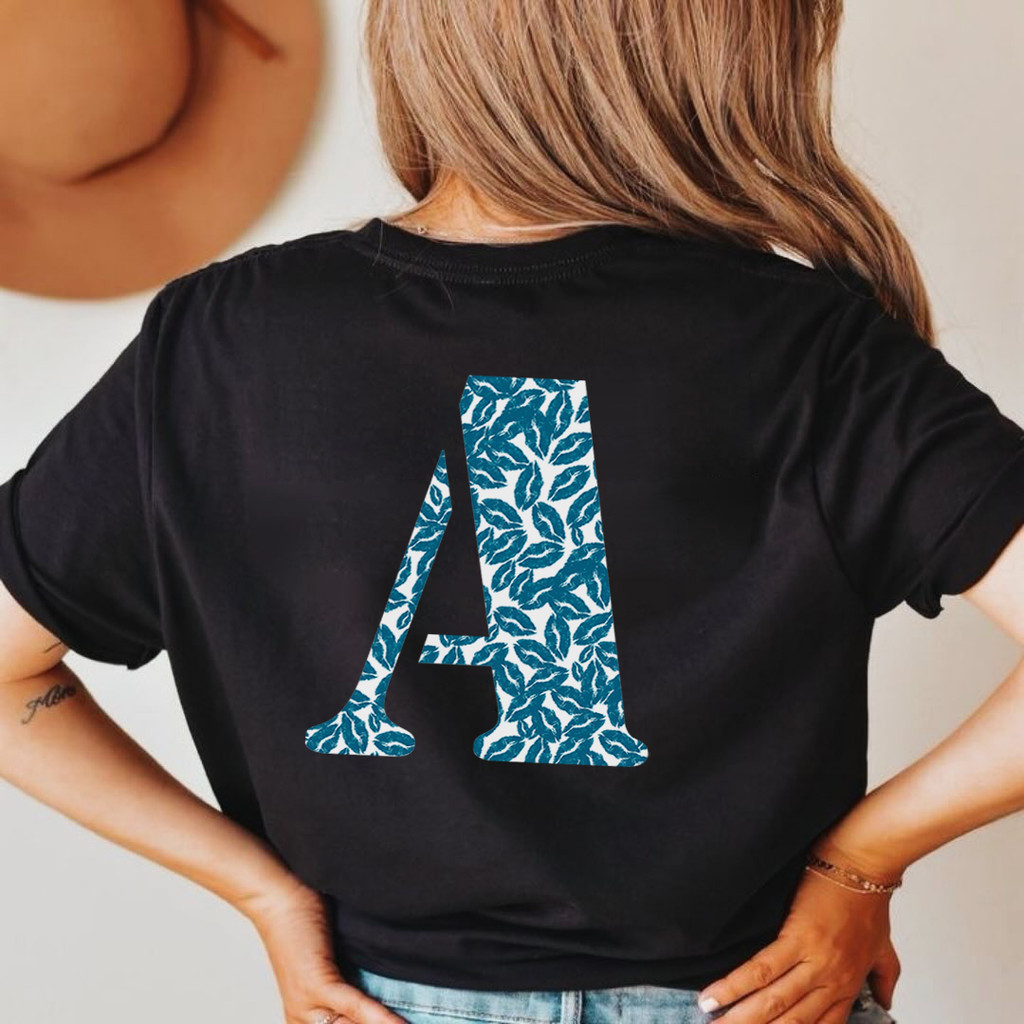 Camiseta   Algodão beijos para namorado casal kisses Preta   Azul Estampada Alta Qualidade Oferta